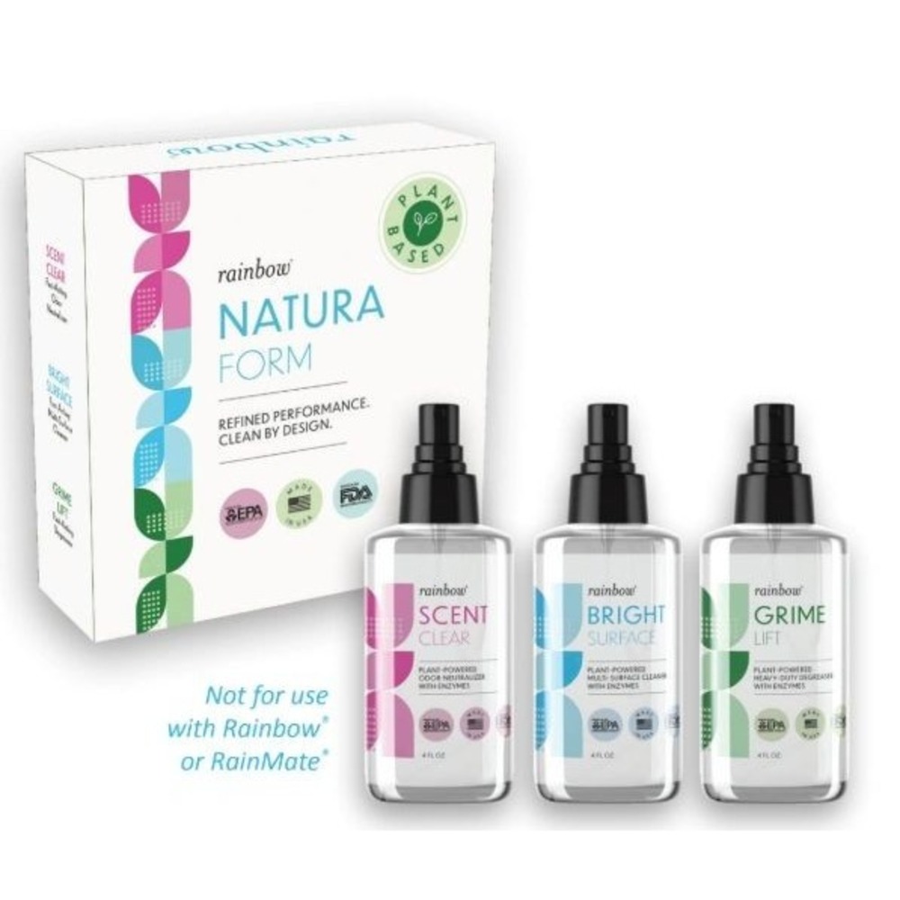 Rainbow Natura Form Cleaners Unisex 3x4oz  Plant Based Enzyme Spray Set